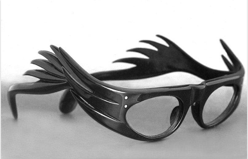 Miriam Slater feather glasses